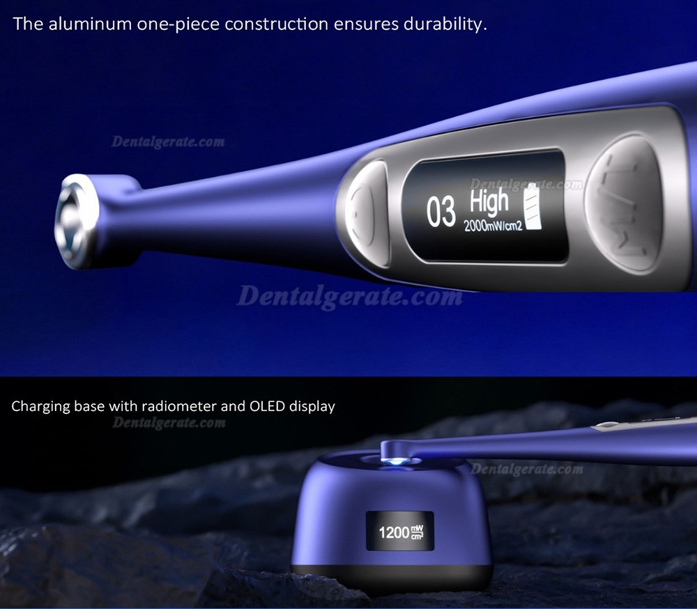Mecco Q9 Kabellose LED-Polymerisationslampe Dental mit integriertem Lichtmesser und Kariesdetektor